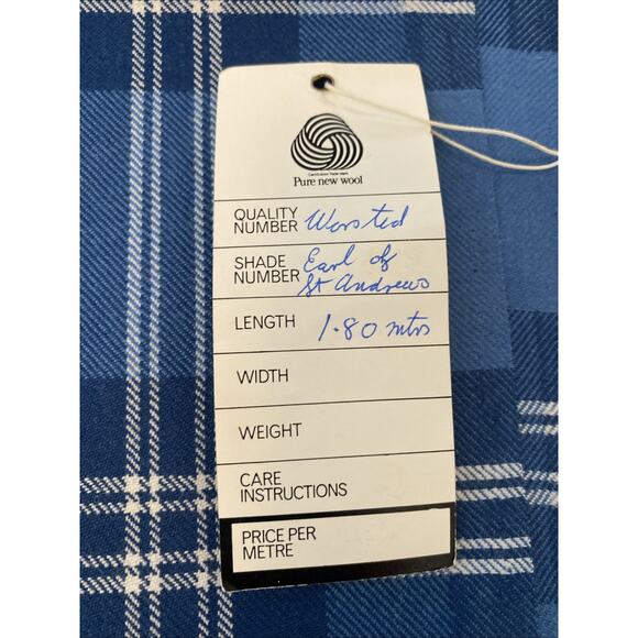 Vtg 1.5 Yards @ 72” W Earl Of St. Andrews Wool Tartan Fabric Scotland Plaid New - Picture 3 of 8